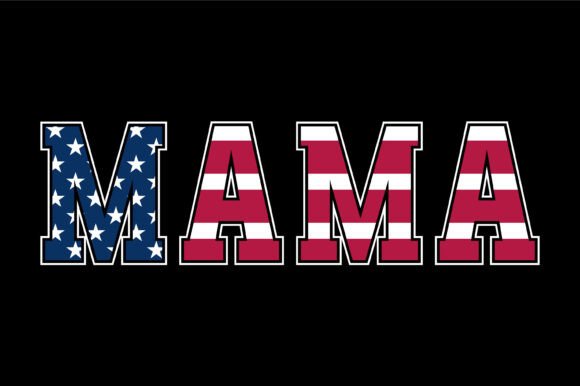 Bold Patriotic Mama Text Design Review