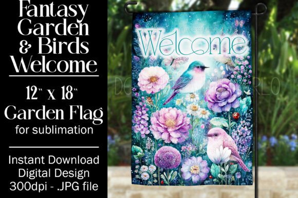 Fantasy Bird Floral Garden Flag Design 4 Review