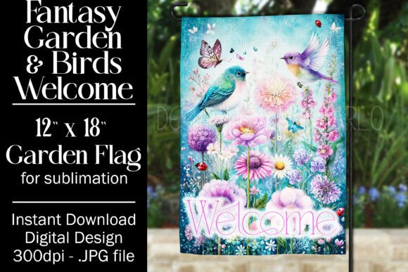 Fantasy Bird Garden Flag Sublimation 10 Review for Real Embroidery Use