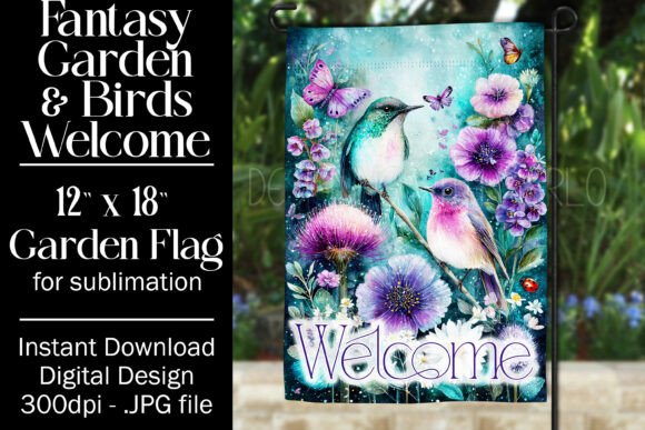Fantasy Bird Garden Flag Sublimation 12 Review for Real Embroidery Use