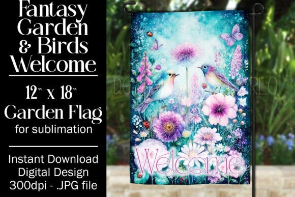 Fantasy Bird Garden Flag Sublimation 13 Review for Real Embroidery Projects
