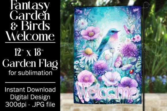 Fantasy Bird Garden Flag Sublimation 14 Review for Real Embroidery Use