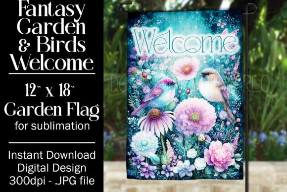Fantasy Bird Garden Flag Sublimation 5 Review for Real Embroidery Use