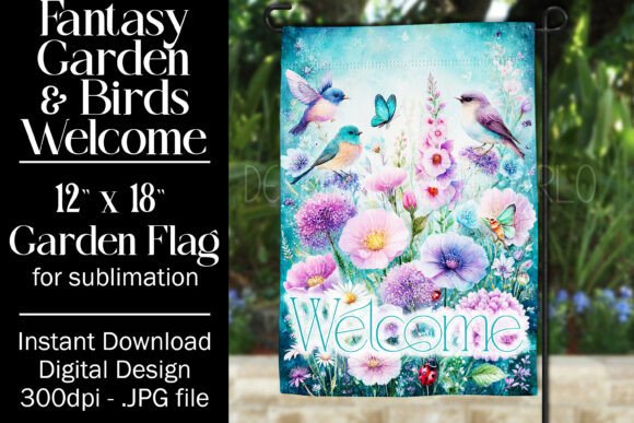 Fantasy Bird Garden Flag Sublimation 6 Review