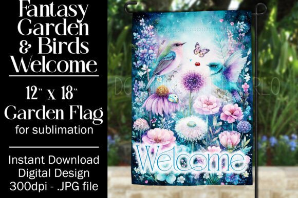 Fantasy Bird Garden Flag Sublimation 9 Review for Real Embroidery Projects