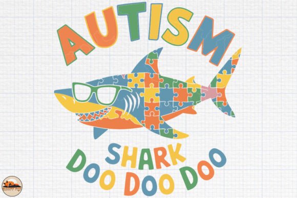 Funny Autism Shark Puzzle Awareness Day